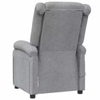 vidaXL Poltrona Massaggiante Crema Tessuto, Metallo, Legno Sedia Massaggio Singola