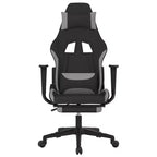 vidaXL Sedia da gaming Nera e crema in tessuto (100% poliestere), Metallo, Legno multistrato