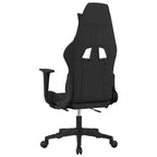 vidaXL Sedia da gaming Nera e crema in tessuto (100% poliestere), Metallo, Legno multistrato