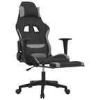 vidaXL Sedia da gaming Nera e crema in tessuto (100% poliestere), Metallo, Legno multistrato