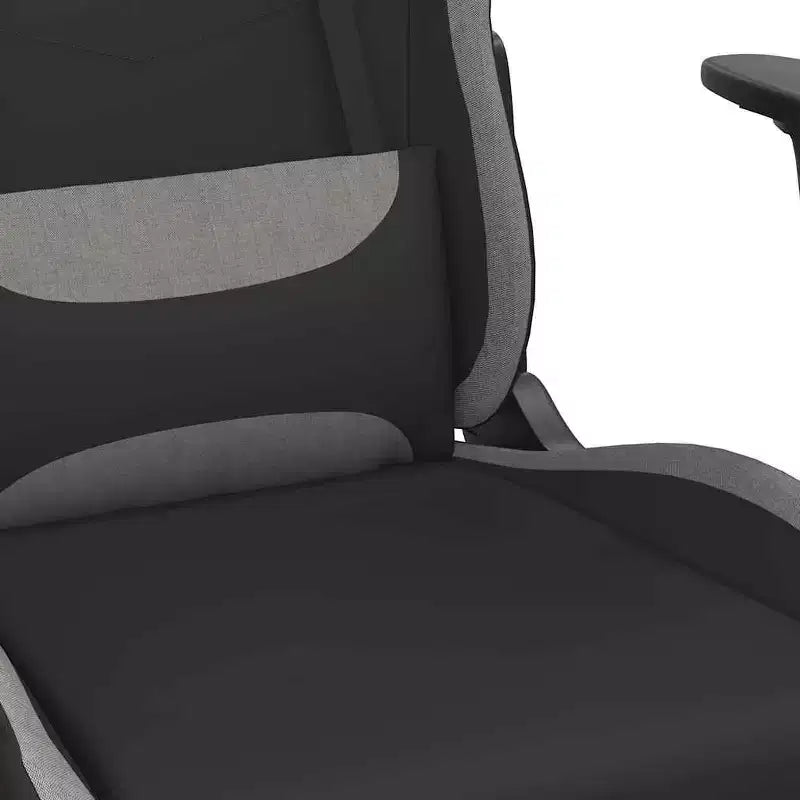 vidaXL Sedia da gaming Nera e crema in tessuto (100% poliestere), Metallo, Legno multistrato