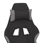 vidaXL Sedia da gaming Nera e crema in tessuto (100% poliestere), Metallo, Legno multistrato