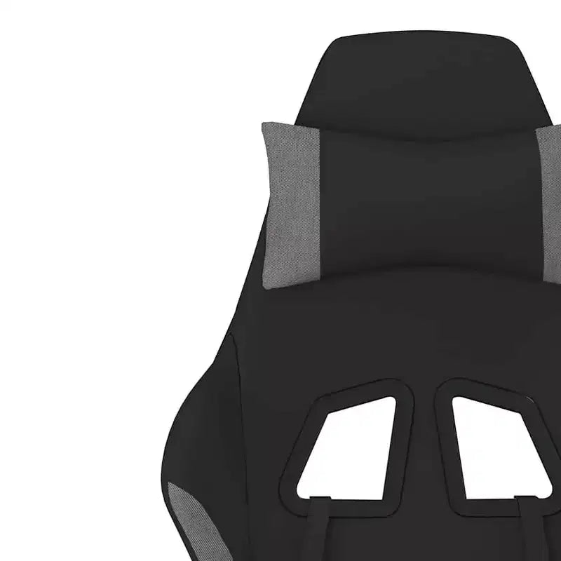 vidaXL Sedia da gaming Nera e crema in tessuto (100% poliestere), Metallo, Legno multistrato
