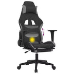 vidaXL Sedia da gaming Nera e crema in tessuto (100% poliestere), Metallo, Legno multistrato