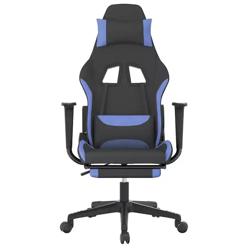 vidaXL Sedia da gaming Nera e crema in tessuto (100% poliestere), Metallo, Legno multistrato