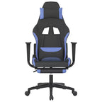 vidaXL Sedia da gaming Nera e crema in tessuto (100% poliestere), Metallo, Legno multistrato
