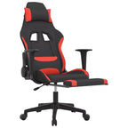 vidaXL Sedia da gaming Nera e crema in tessuto (100% poliestere), Metallo, Legno multistrato