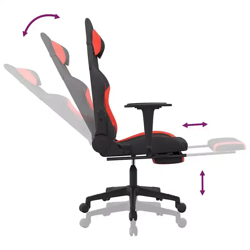 vidaXL Sedia da gaming Nera e crema in tessuto (100% poliestere), Metallo, Legno multistrato