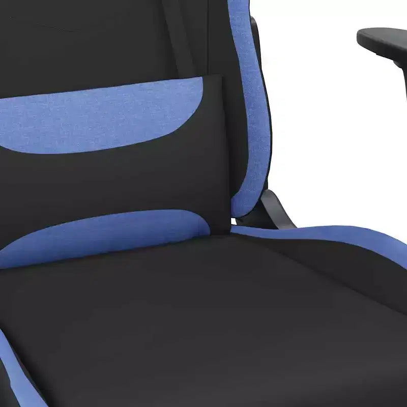 vidaXL Sedia da gaming Nera e crema in tessuto (100% poliestere), Metallo, Legno multistrato