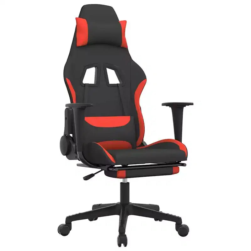 vidaXL Gaming Chair Black and Cream Fabric (100% polyester), Metal, Plywood