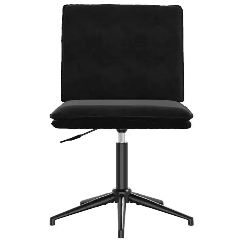 vidaXL Chaise de salle à manger Velours noir (100 % polyester), Contreplaqué, Métal Moyenne