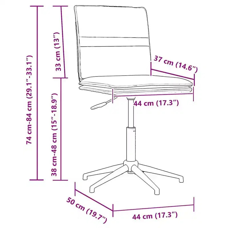 vidaXL Chaise de salle à manger Velours noir (100 % polyester), Contreplaqué, Métal Moyenne