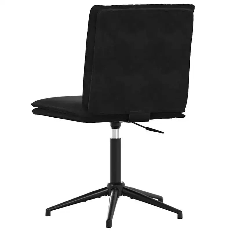 vidaXL Chaise de salle à manger Velours noir (100 % polyester), Contreplaqué, Métal Moyenne