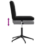 vidaXL Chaise de salle à manger Velours noir (100 % polyester), Contreplaqué, Métal Moyenne