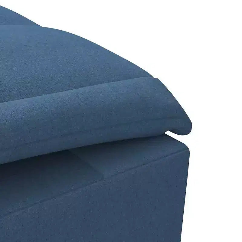 vidaXL Chaise longue massaggiante in tessuto blu (100% poliestere) Singola
