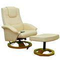 vidaXL Massage Chair Adjustable 2 pcs Cream 77 x 82 x 103 Faux leather
