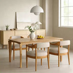 Christopher Knight Home Everett Mid-Century Modern 5-Piece Wood Dining Set with 4 Upholstered Armchairs