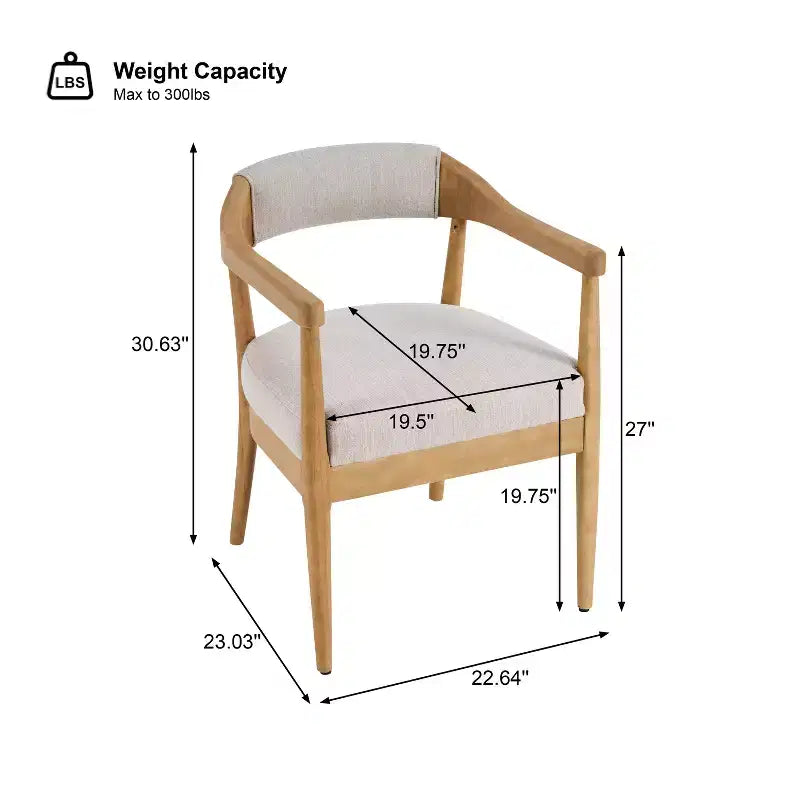 Christopher Knight Home Everett, ensemble de salle à manger 5 pièces en bois de style moderne du milieu du siècle, avec 4 fauteuils rembourrés
