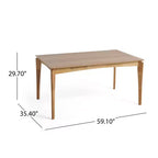 Christopher Knight Home Everett Set da Pranzo Mid-Century Modern 5 Pezzi in Legno con 4 Poltrone Imbottite