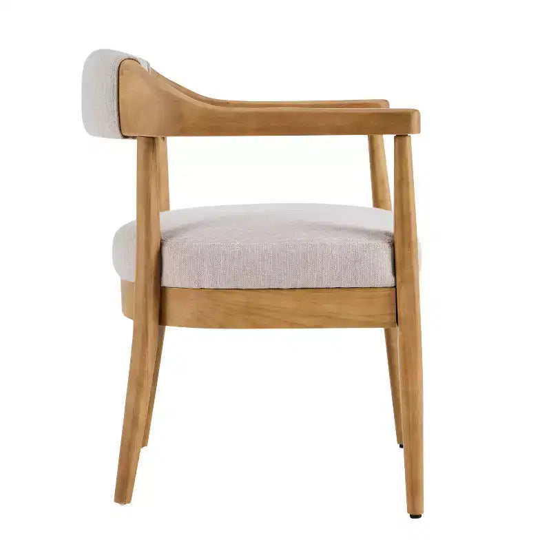 Christopher Knight Home Everett Set da Pranzo Mid-Century Modern 5 Pezzi in Legno con 4 Poltrone Imbottite