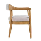 Christopher Knight Home Everett Set da Pranzo Mid-Century Modern 5 Pezzi in Legno con 4 Poltrone Imbottite