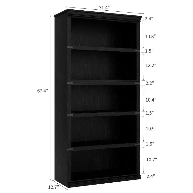 Libreria da fattoria a 3/5 ripiani, scaffale con contenitore, scaffali in legno robusti per casa e ufficio