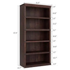Libreria da fattoria a 3/5 ripiani, scaffale con contenitore, scaffali in legno robusti per casa e ufficio