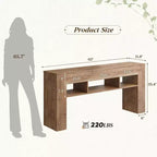 LinTimes Farmhouse 60 Entryway Table with Drawer,Wood Console Table with Storage & Drawers, for Living Room, Hallway, Foyer