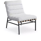 Meridian Furniture Burke Cream Boucle Fabric Chair
