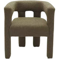 Meridian Furniture Athena Olive Green Boucle Fabric Chair