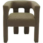 Meridian Furniture Athena Olive Green Boucle Fabric Chair