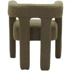 Sedia in Tessuto Bouclé Verde Oliva Athena Meridian Furniture