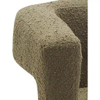 Sedia in Tessuto Bouclé Verde Oliva Athena Meridian Furniture