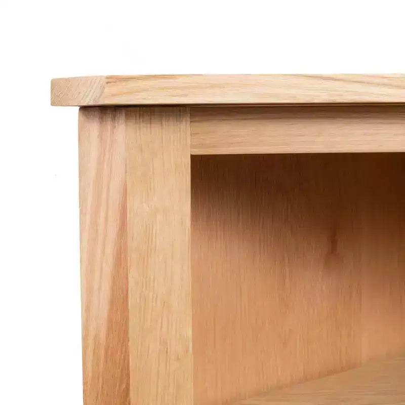 vidaXL Étagère d'angle Marron Chêne massif et MDF avec placage de chêne