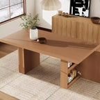 Grande tavolo da pranzo da 70,8 pollici con gambe scanalate e contenitore, tavolo da pranzo moderno in legno per 6-8-10 persone, mobile resistente per sala da pranzo