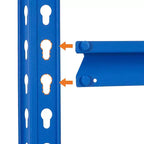 Scaffale portaoggetti da garage a 5 ripiani per carichi pesanti, scaffale in metallo regolabile, capacità 1134 kg, 122 x 46 x 183 cm (L x P x A), struttura in acciaio senza bulloni, pannelli in MDF