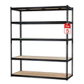 Heavy Duty 5-Tier Garage Storage Rack  Adjustable Metal Shelving Unit, 2500 lbs Capacity, 48W x 18D x 72H, Boltless Steel Frame, MDF Boards