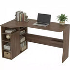 L-Shaped Desk with 3-Tier Storage Shelves, Reversible Small Corner Desk for Small Spaces, Home Office Writing Study & Gaming Computer Workstation