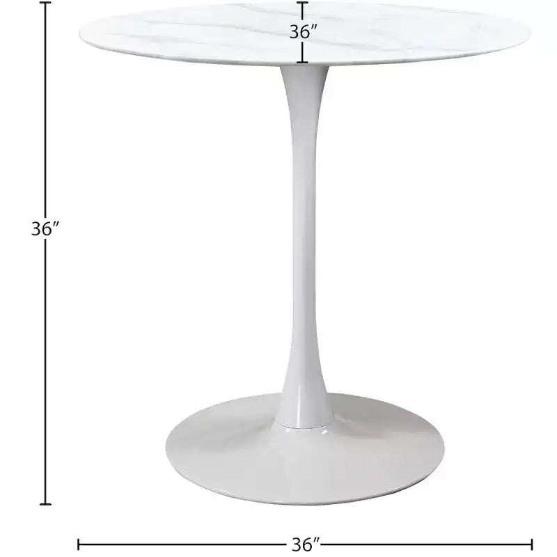Tavolo da altezza bancone Meridian Furniture Tulip Bianco