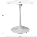 Tavolo da altezza bancone Meridian Furniture Tulip Bianco