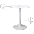 Tavolo da altezza bancone Meridian Furniture Tulip Bianco