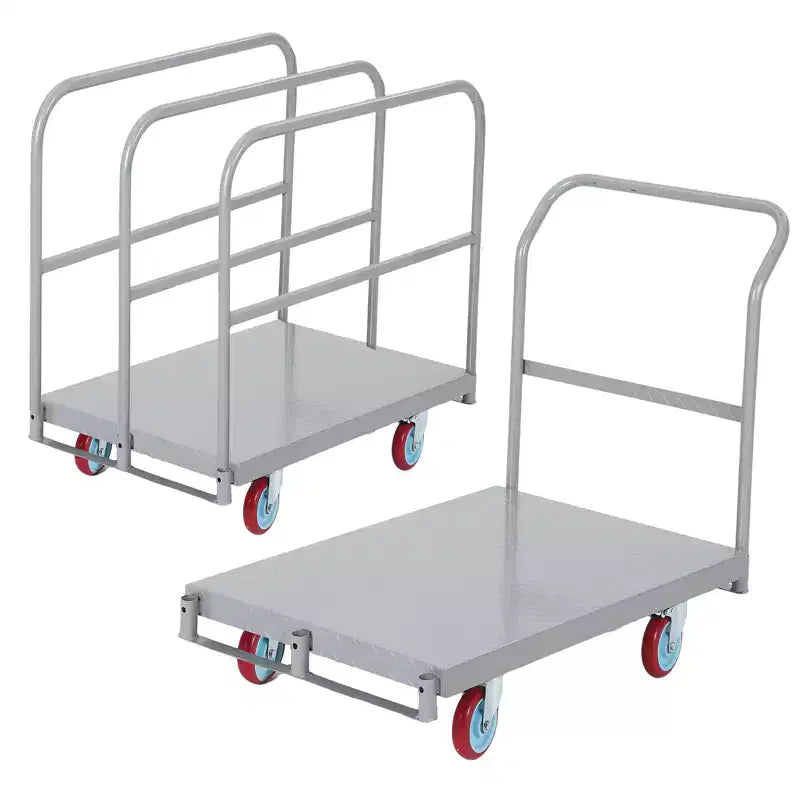2500 LB Heavy Duty Folding Hand Truck  2-in-1 Convertible Platform Dolly  Durable Flatbed Cart for Moving Appliances, Construction, Warehouse Use