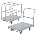 2500 LB Heavy Duty Folding Hand Truck  2-in-1 Convertible Platform Dolly  Durable Flatbed Cart for Moving Appliances, Construction, Warehouse Use