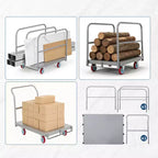 Carrello a mano pieghevole per impieghi gravosi da 2500 libbre Carrello piattaforma convertibile 2 in 1 Carrello a pianale durevole per spostamento elettrodomestici, edilizia, uso in magazzino