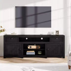 70.1 Farmhouse Wood TV Stand for 70 Inch TVs, Entertainment Center with Drawers, Adjustable Shelves & Cable Management for Living Room & Bedroom