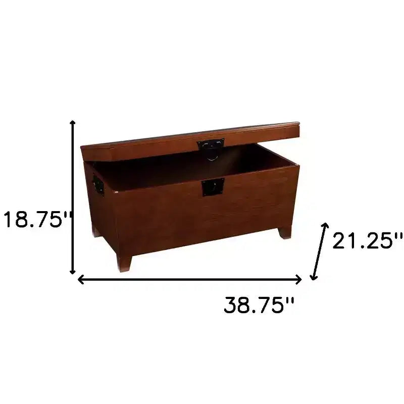 HomeRoots Tavolino Rettangolare Marrone in Legno Manufatto e Metallo 39