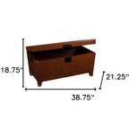 HomeRoots Tavolino Rettangolare Marrone in Legno Manufatto e Metallo 39