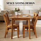 Set da pranzo in legno 5 pezzi, mobili per sala da pranzo, tavolo e 4 sedie noce rustico