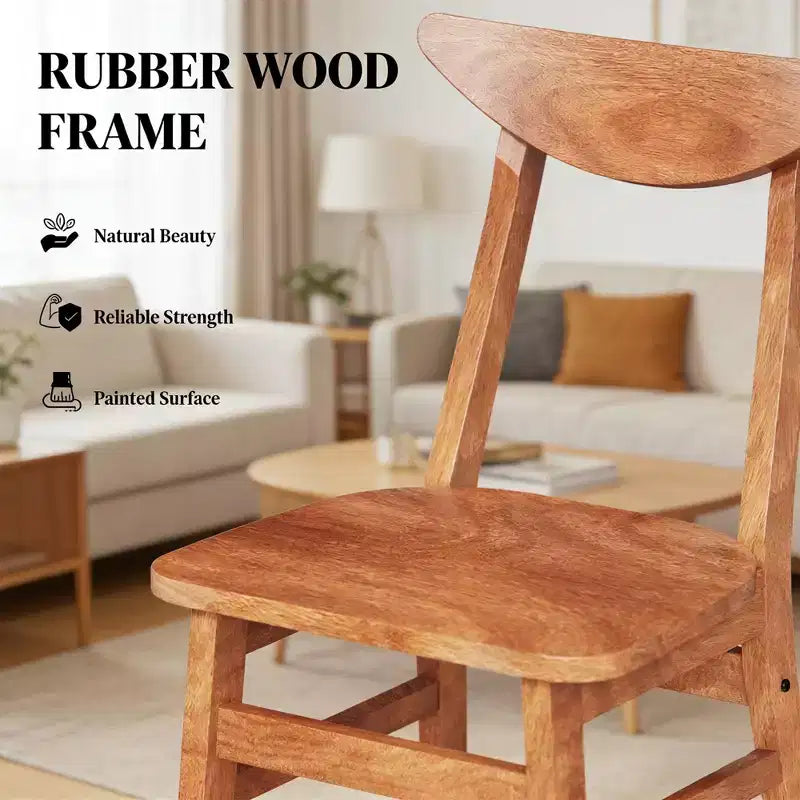 Set da pranzo in legno 5 pezzi, mobili per sala da pranzo, tavolo e 4 sedie noce rustico