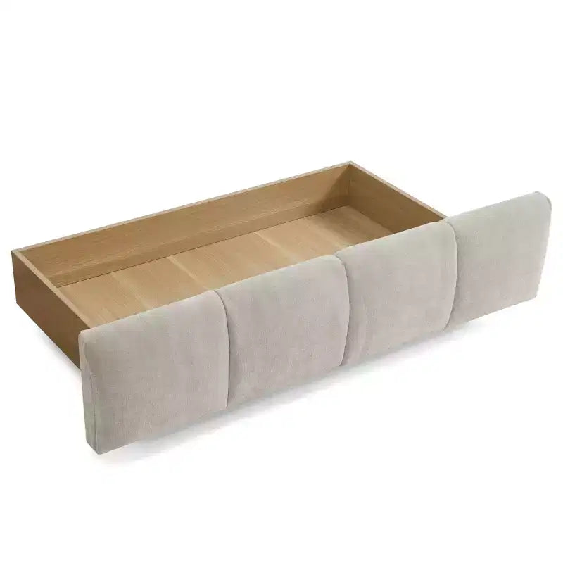 Letto imbottito Queen/King/California King size con cassetti contenitore, letto a piattaforma in ciniglia con testiera e struttura solida per camera da letto
